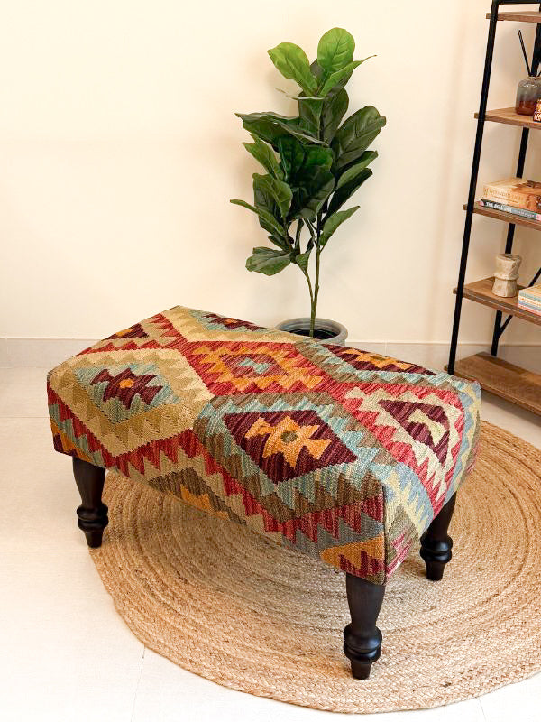 Carmine Kilim Bench