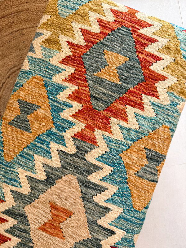 Chevron Kilim Bench