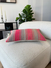 Striped handmade cushion cover, artisanal   lazenta collection
