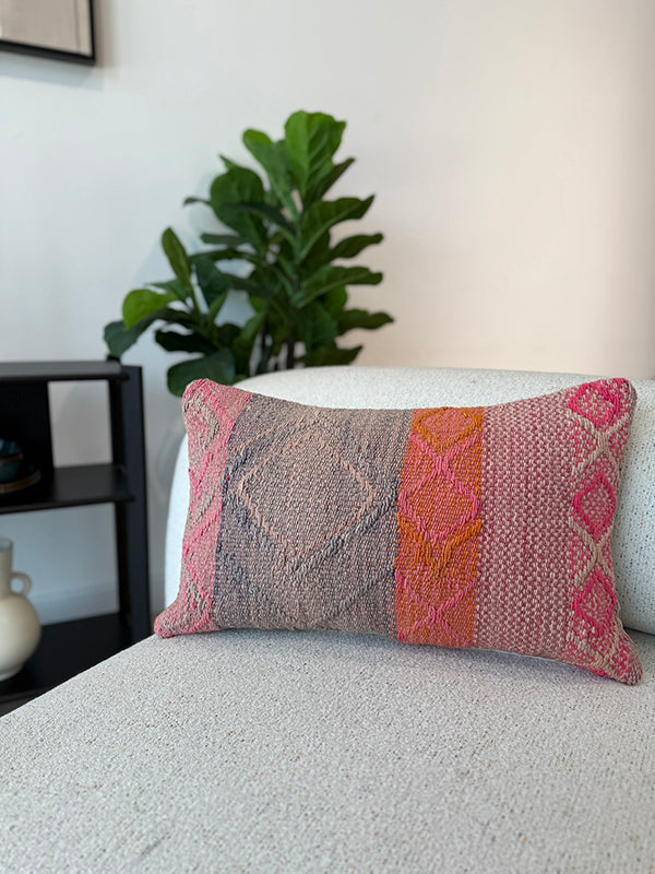 handmade cushion cover, artisanal  zippered cushion covers 