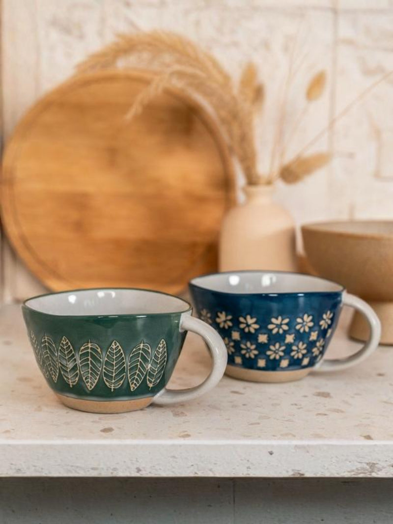 Ceramic coffee mug set