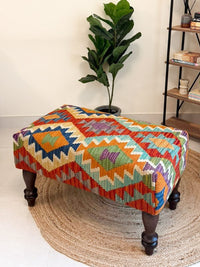 Reed Kilim Bench