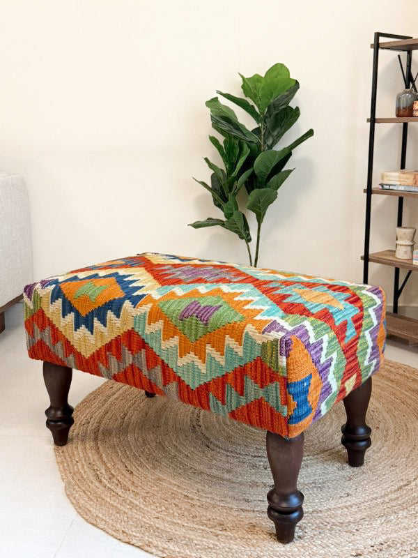 Reed Kilim Bench