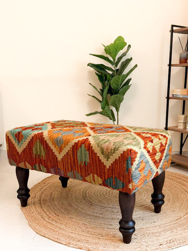 Saffron Kilim Bench