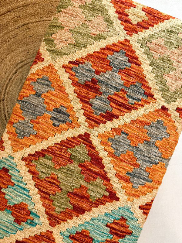 Saffron Kilim Bench