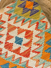 Handwoven kilim bench. Ideal for styling interiors and home decor purpose.