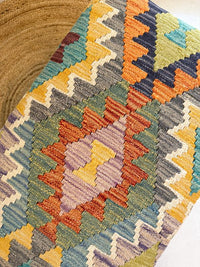 Handwoven kilim bench. Ideal for styling interiors and home decor purpose.